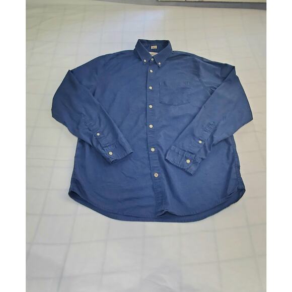 Hollister Califonia Size XL Men's Stretch Button Down Shirt Blue Ca13 - Picture 1 of 6
